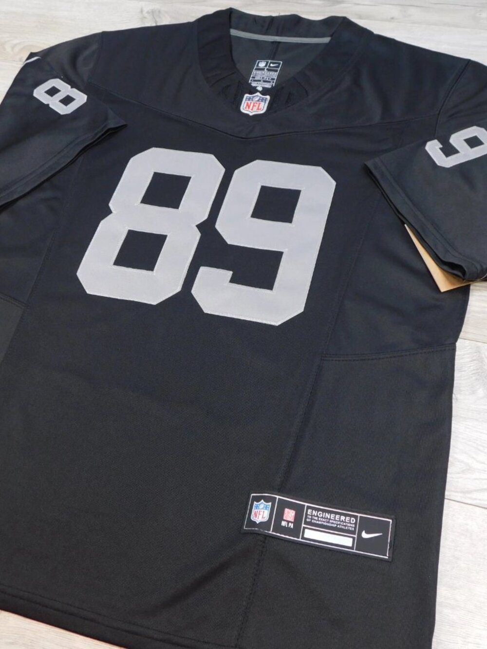 Brock Bowers Black Vapor Stitched Jersey